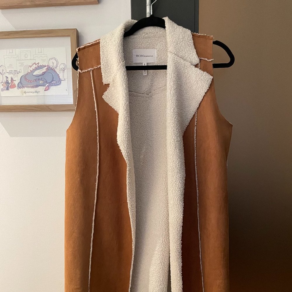 Faux fur lined vest